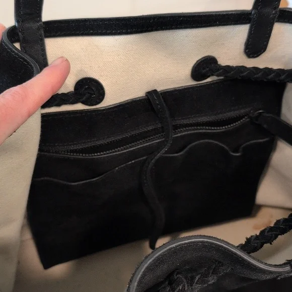 Loeffler Randall suede horsehair Tassel Tote - Picture 3 of 4